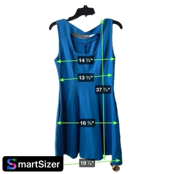 Rachel Roy Royal Above The Knee Blue Dress w cutout Back Size 8 - Picture 6 of 8